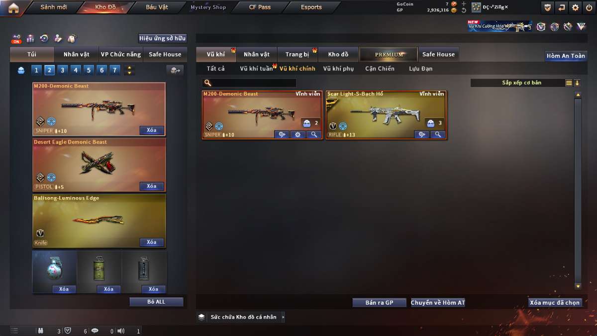 shop acc cf uy tin gia re